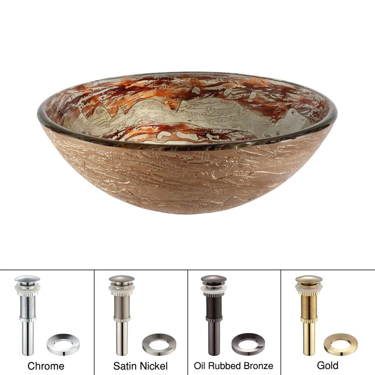Ares Glass Vessel Sink with Pop-Up Drain and Mounting Ring - Frankwebs