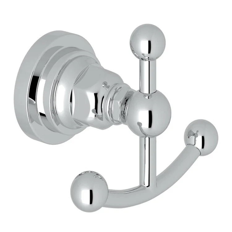 Robe Hook San Giovanni Double Satin Nickel 2-53/64 Inch Wall Mount Brass - Frankwebs