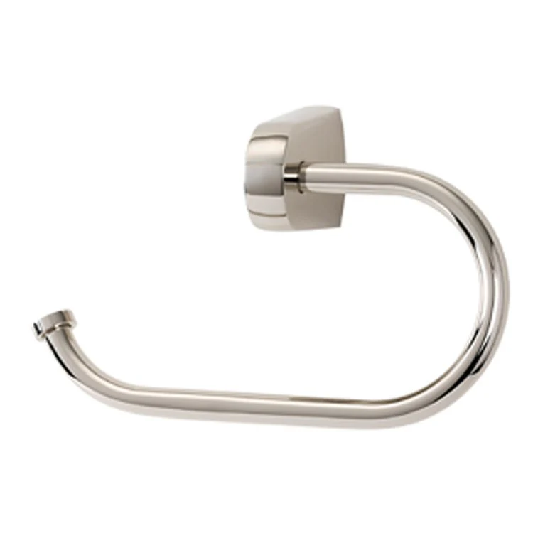 Toilet Paper Holder Euro Bath Single Post Satin Nickel Brass 8-3/16 Inch 3-1/8 Inch Wall Mount - Frankwebs