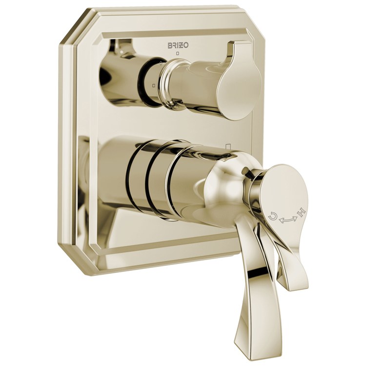 Thermostatic Trim Virage with Integrated 3 Function Diverter 3 Lever Chrome ADA Metal - Frankwebs