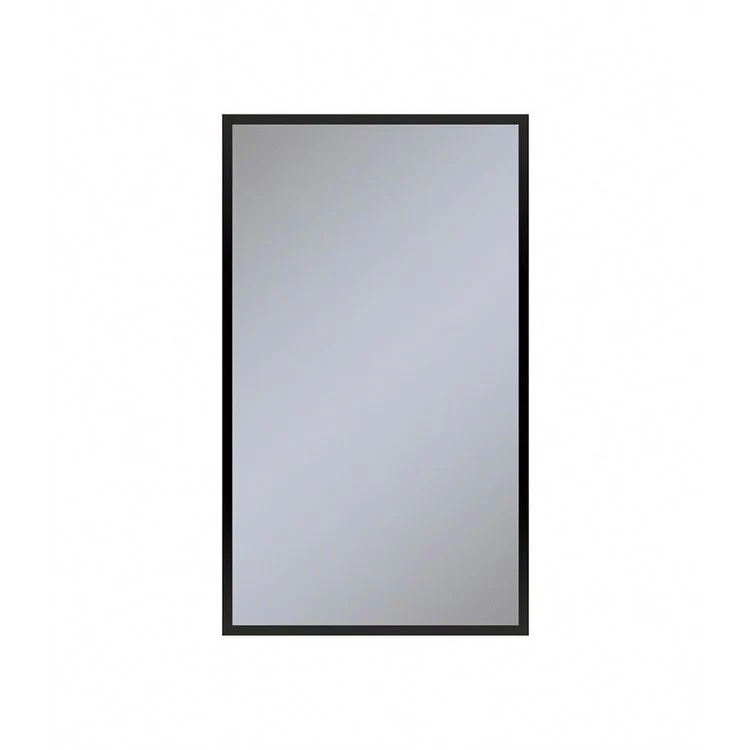 Medicine Cabinet Profiles 24W x 40H x 4D Inch 1 Doors Mirror Matte Black Flat Top Reversible Non-Electric - Frankwebs