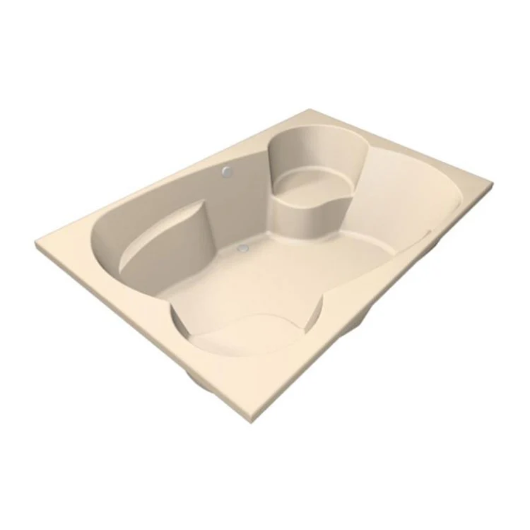 Combination Tub Designer Collection Makyla 75 x 48 x 21 Inch Drop-In Biscuit - Frankwebs