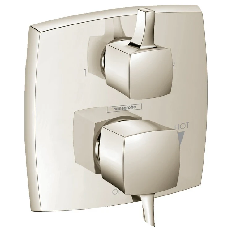 Pressure Balance Valve Trim Ecostat Classic Square 2 Lever Brushed Nickel ADA 4.5 Gallons per Minute - Frankwebs