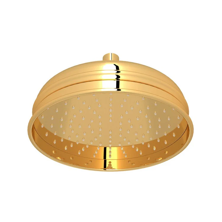 Showerhead Bordano 1 Function Anti-Calcium Unlacquered Brass 8 Inch 1.8 Gallons per Minute Rain - Frankwebs