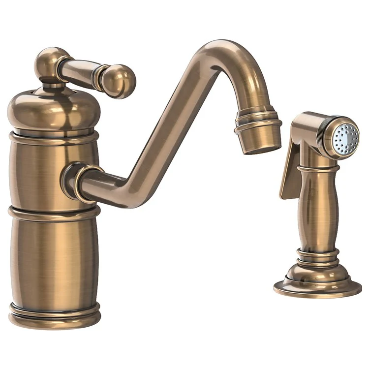 Kitchen Faucet Nadya 1 Lever ADA Antique Nickel Pull Out Sidespray Spout Height 5-11/16 Inch Spout Reach 9-11/16 Inch 1.8 Gallons per Minute - Frankwebs