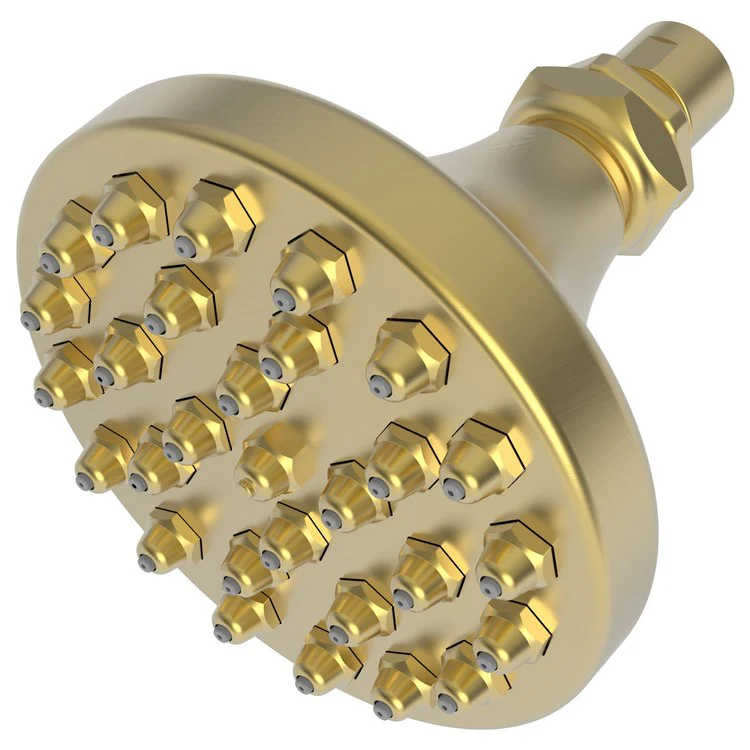 Showerhead Newport Bath 1 Function Satin Brass PVD 4-15/16 Inch 1.8 Gallons per Minute 29 Jets - Frankwebs