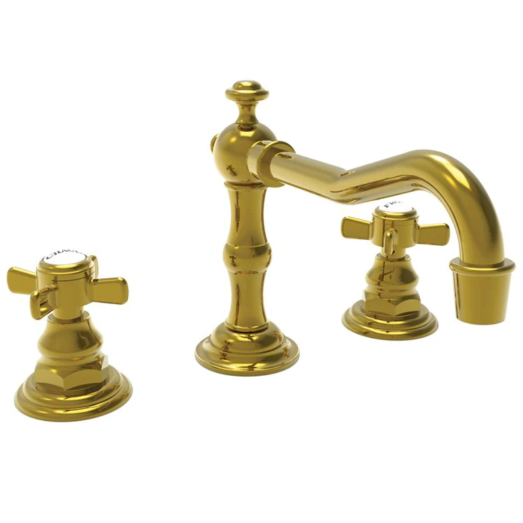 Lavatory Faucet Fairfield Widespread 8 to 20 Inch Spread 2 Cross ADA Satin Brass PVD 1.2 Gallons per Minute Brass Spout Height 3-5/16 Inch - Frankwebs
