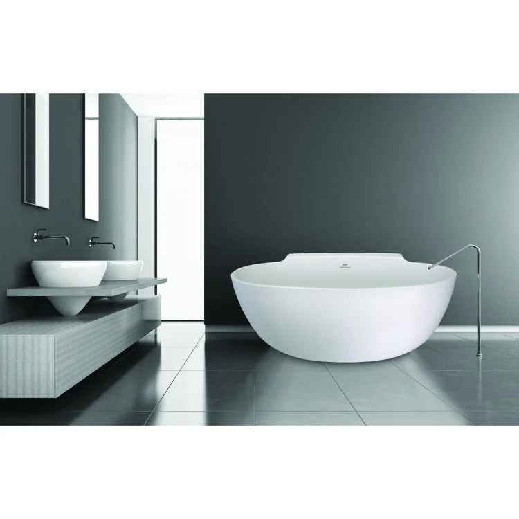 Soaking Tub Metro Collection Guthrie 58 x 36 Inch Freestanding Tub Only Center White Hydroluxe SS - Frankwebs