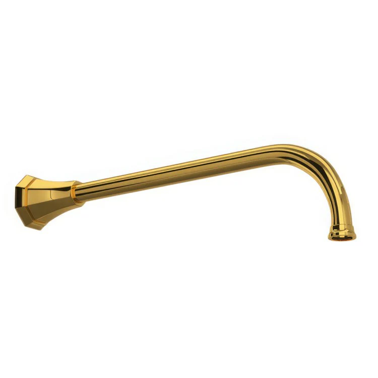 Shower Arm Deco Polished Nickel 15 Inch 1/2IN FNPT Inlet & 1/2IN Male NPSM Outlet Brass Wall Mount - Frankwebs