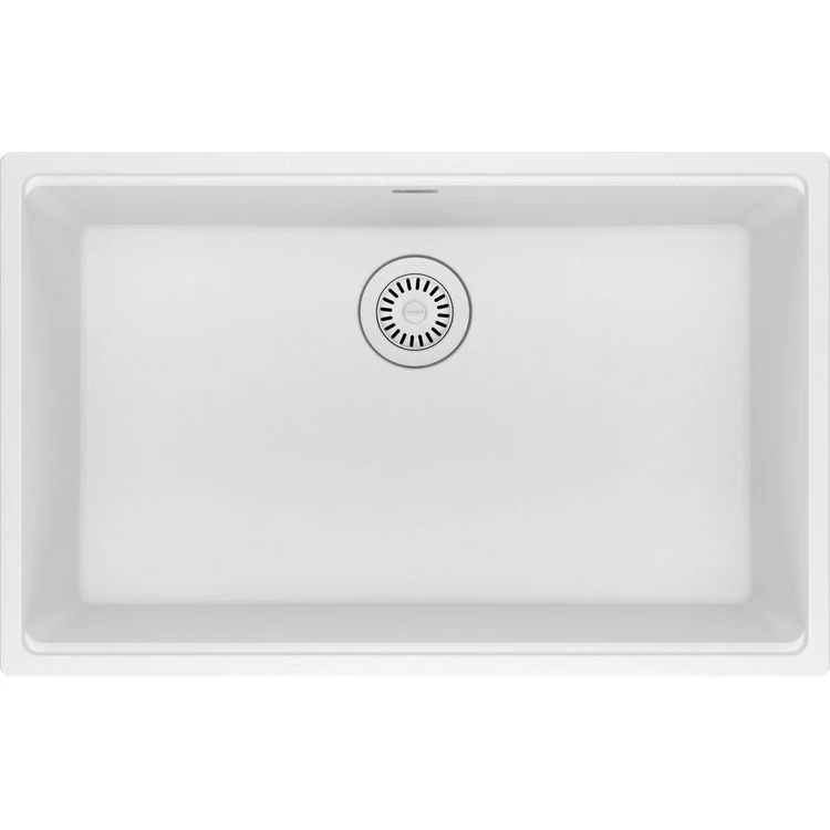 Kitchen Sink Maris 30 x 19 Inch 1 Bowl Polar White Undermount Rectangular Granite - Frankwebs