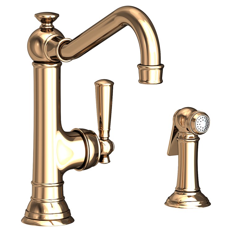 Jacobean Single Handle Kitchen Faucet with Side Sprayer - Frankwebs
