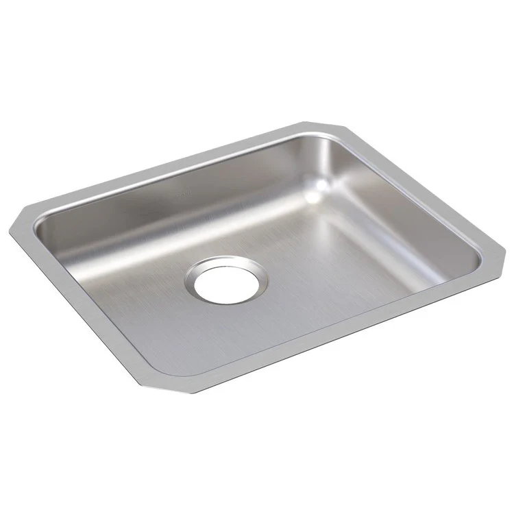 Kitchen Sink Lustertone Classic 21.5 x 18.5 Inch Single Bowl ADA Lustrous Satin Undermount Rectangle Drain Location Rear Center Depth 4-3/8 Inch Bottom Only Pads - Frankwebs
