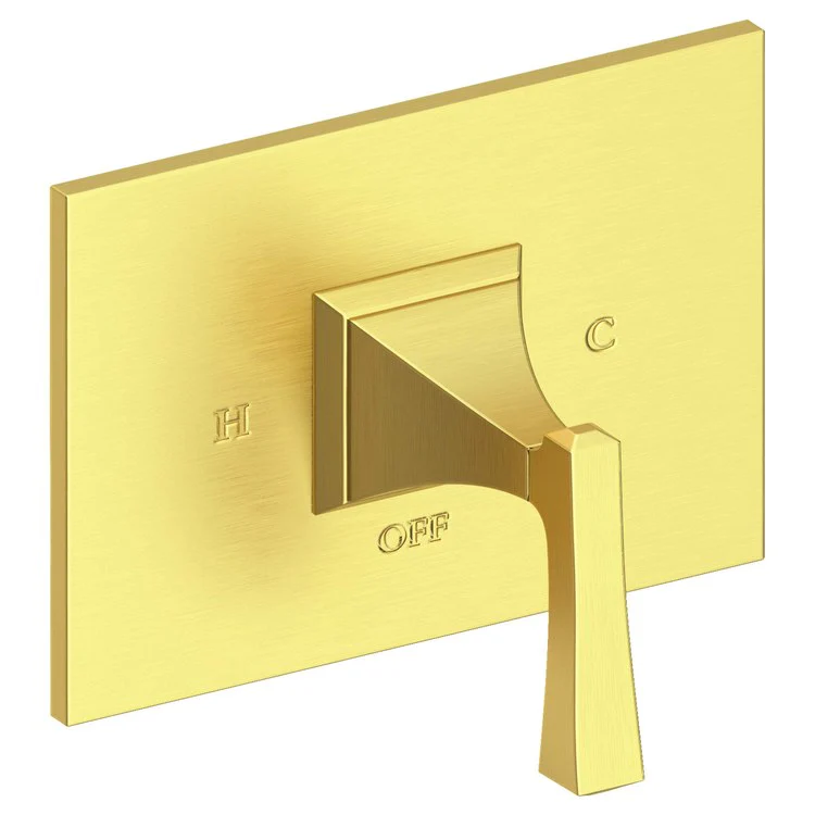 Pressure Balance Valve Trim Joffrey Rectangle 1 Lever Matte White ADA Depth 4-1/4 Inch - Frankwebs