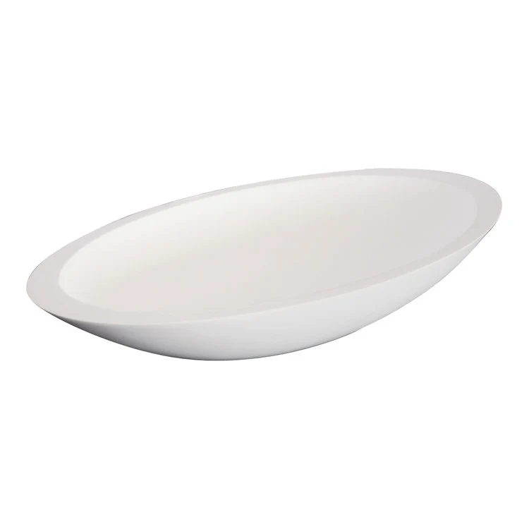 Vessel Lila Oval 23-5/8 Inch White Resin - Frankwebs