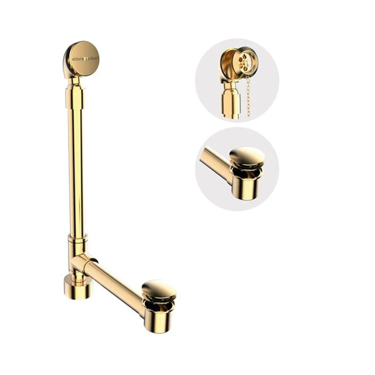 Drain Kit Freestanding Bathtub Polished Nickel 33.25 Inch Brass for Freestanding Bathtub Above Floor Installation Includes Above Floor Shoe Tube - Frankwebs