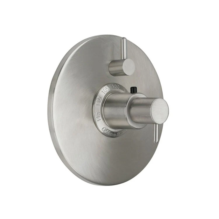 Thermostatic Trim Avalon Round with Single Volume Control 2 Lever Satin Nickel ADA for Requires Rough Valve TH51-R Or TH-51D2-R Handles and Escutcheon Brass - Frankwebs