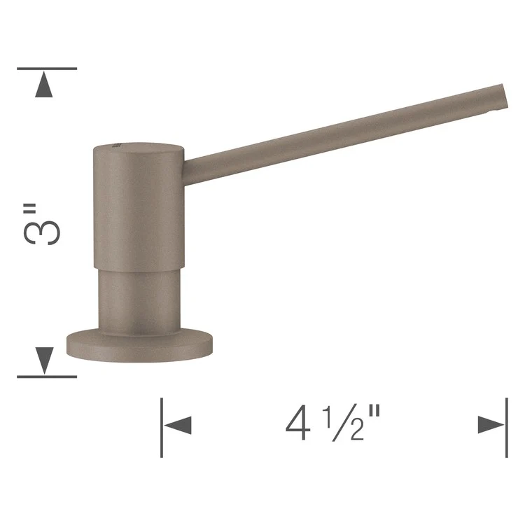 Soap Dispenser Torre Truffle Deck Mount Plastic Brass Pump 10 Fluid Ounce - Frankwebs