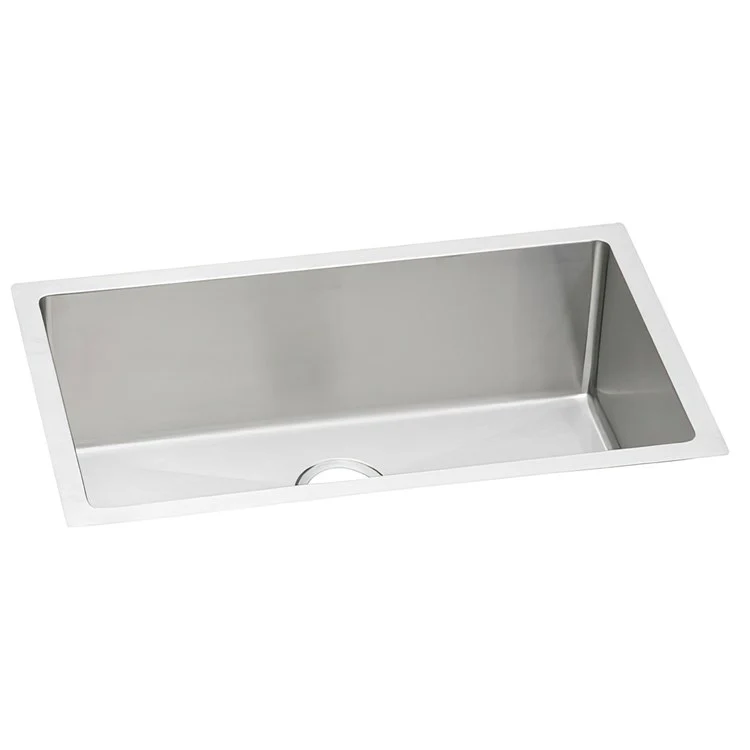 Kitchen Sink Crosstown 30.5 x 18.5 Inch Single Bowl Polished Satin Undermount Drain Location Rear Center Includes 1000001302 Template - Frankwebs