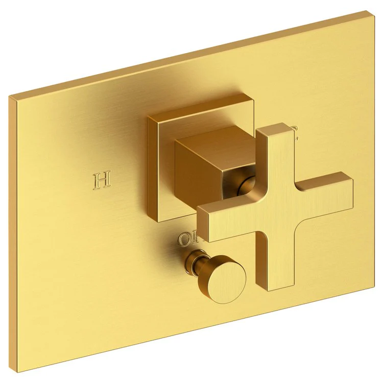 Secant Pressure Balance Tub/Shower Valve Trim Only with Cross Handle - Satin Bronze PVD - Frankwebs