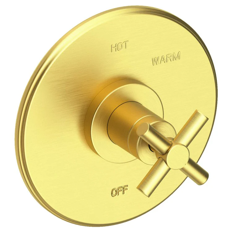 Pressure Balance Valve Trim East Linear Round 1 Cross Midnight Chrome ADA Depth 3-3/7 Inch - Frankwebs