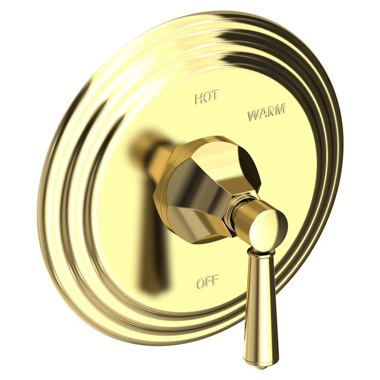 Pressure Balance Valve Trim Metropole Round 1 Lever Aged Brass ADA Depth 3-3/7 Inch - Frankwebs