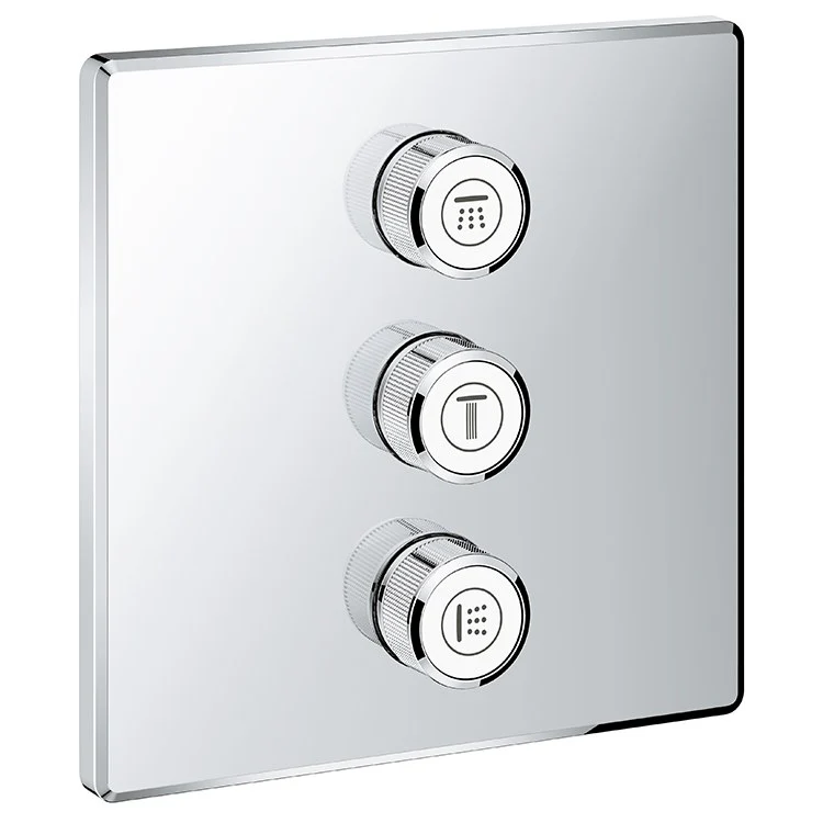 Grohtherm SmartControl Three-Function Square Volume Control Trim - Frankwebs