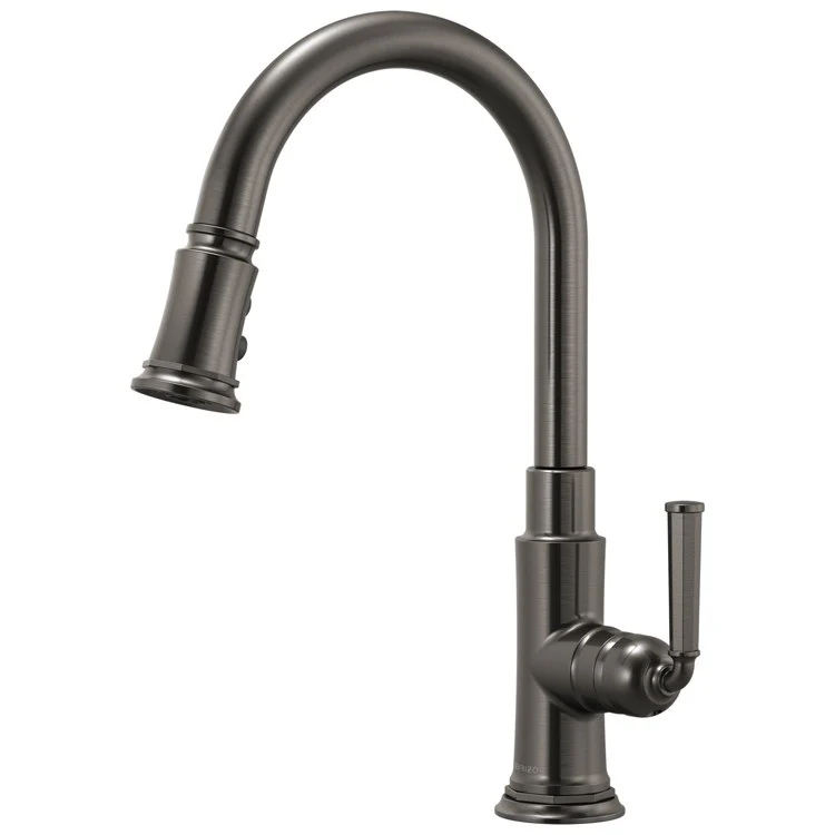 Kitchen Faucet Rook 1 Lever ADA Brilliance Polished Nickel Pull Down 2 Function Handspray 1.8 Gallons per Minute - Frankwebs