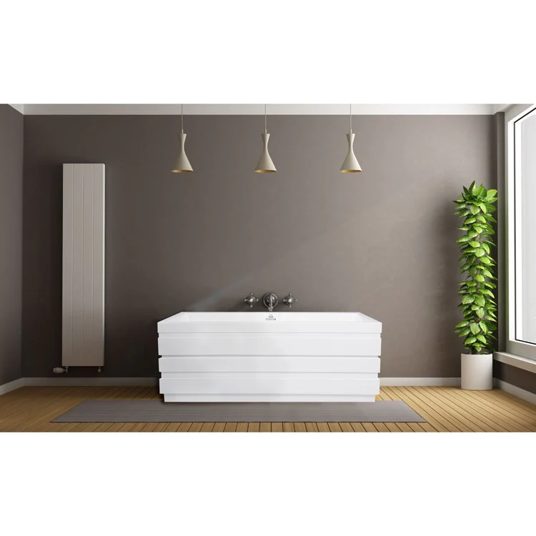 Soaking Tub Metro Collection Manhattan 64 x 36 Inch Freestanding Tub Only Center Almond Hydroluxe SS - Frankwebs