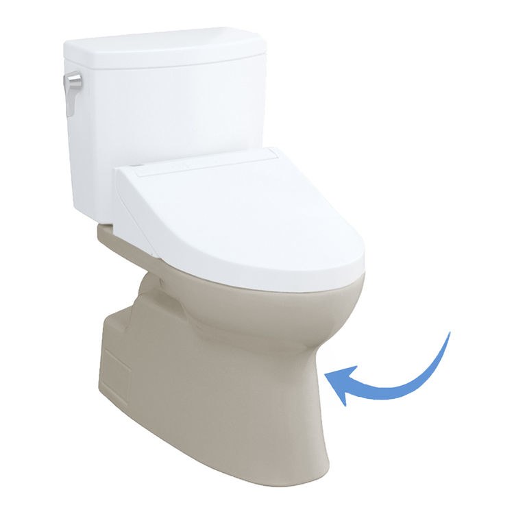 Toilet Bowl Vespin II Elongated Washlet Ready Sedona Beige ADA - Frankwebs