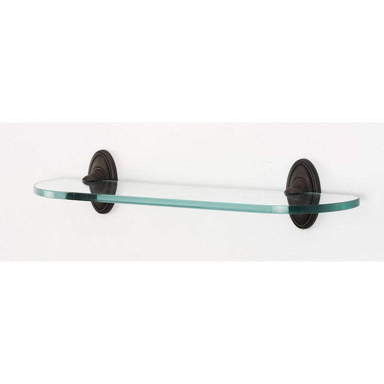 Shelf Classic Traditional Bath with Brackets Antique English Matte 18 Inch Brass/Glass - Frankwebs