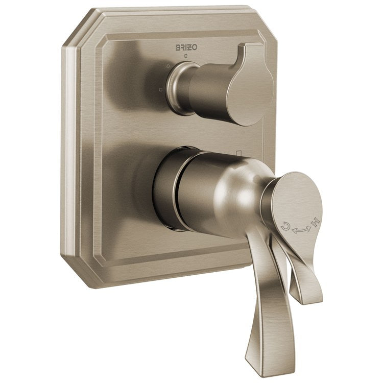 Thermostatic Trim Virage with Integrated 3 Function Diverter 3 Lever Chrome ADA Metal - Frankwebs