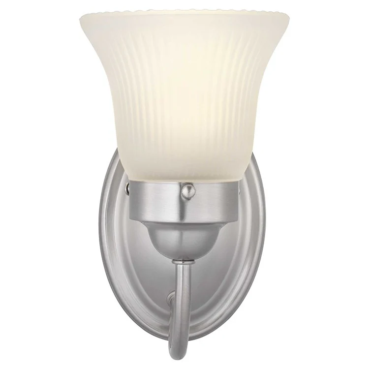 Fluted Glass Single-Light Bathroom Wall Sconce - Frankwebs