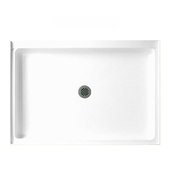 Shower Base Swanstone Rectangular Tahiti White 34 x 42 Inch Swanstone Center Molded-In FitFlo Drain - Frankwebs