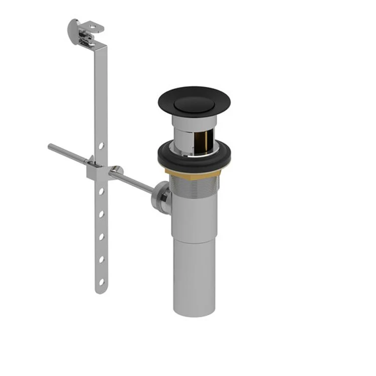 Pop-Up Drain with Overflow 2-1/8W x 8H Inch Polished Nickel 1-1/4 Inch Brass - Frankwebs