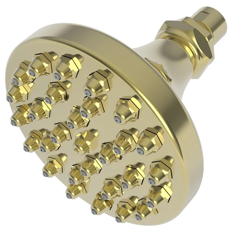 Showerhead Newport Bath 1 Function Satin Brass PVD 4-15/16 Inch 1.8 Gallons per Minute 29 Jets - Frankwebs