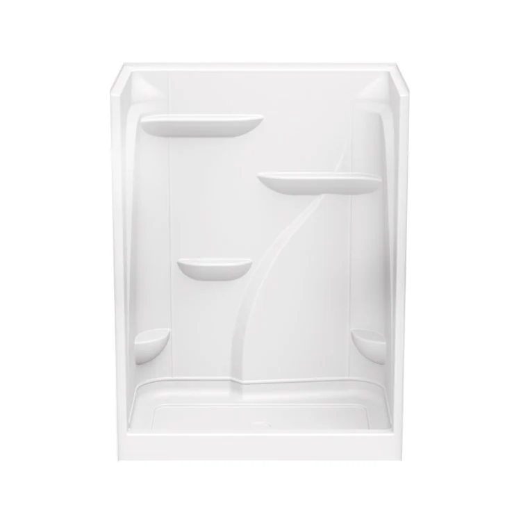 Shower E160 Alcove 1 Piece White 60 x 37 Inch Acrylic Two Seats Center Drain 60 Inch - Frankwebs