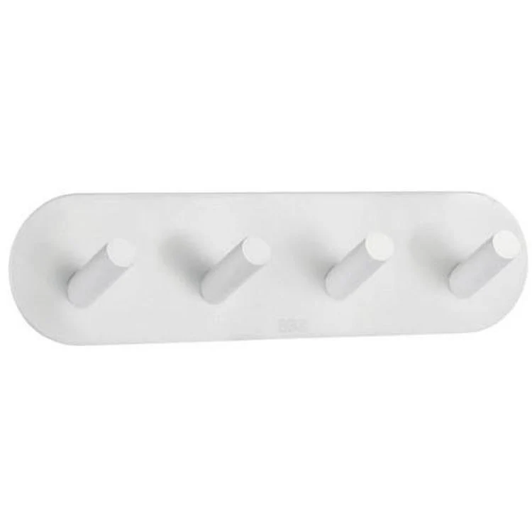 Coat Rack 4 Hook 1-1/4 x 7 x 1-7/8 Inch White Stainless Steel - Frankwebs