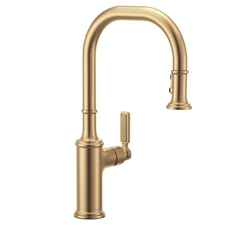Kitchen Faucet Smyth 1 Lever ADA Bronzed Gold High Arc 1/3 Hole PowerBoost 1.5 Gallons per Minute - Frankwebs