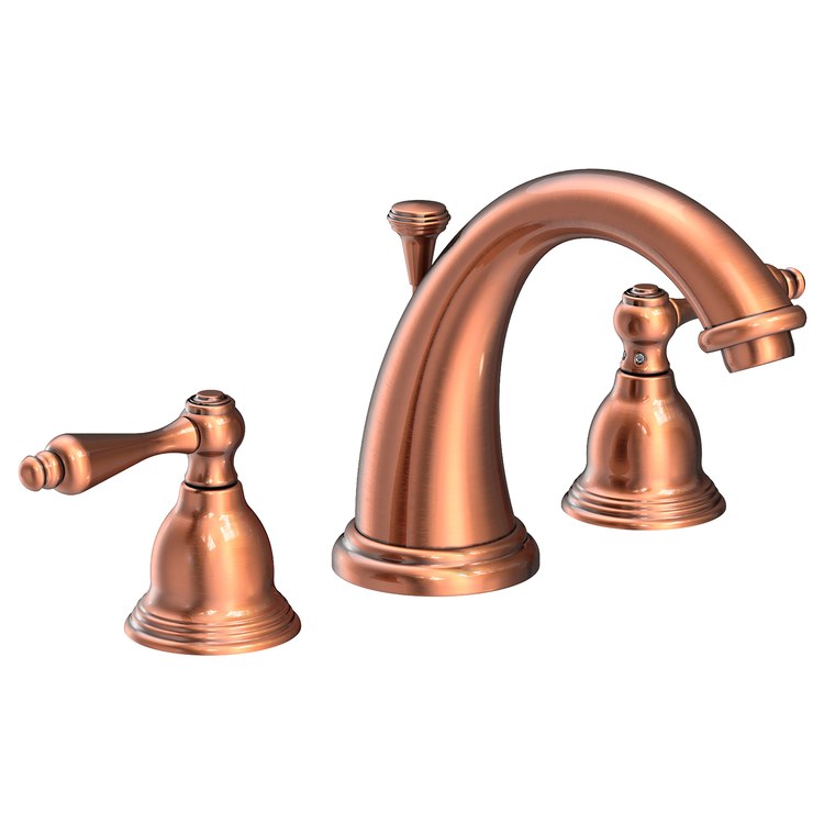 Seaport Two Handle Widespread Bathroom Faucet with Lever Handles with Drain - Polished Brass Uncoated - Frankwebs