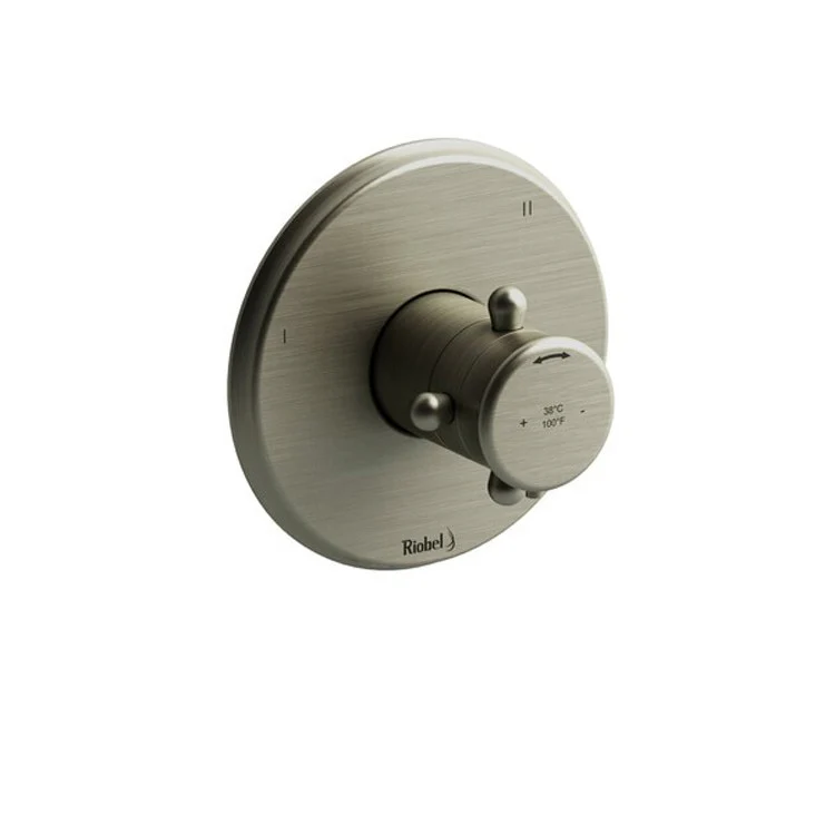 Thermostatic and Pressure Balance Valve Trim Retro 1/2 Inch Round 3-Way No Share 5 Function 1 Cross Chrome 5.0 Gallons per Minute Brass - Frankwebs