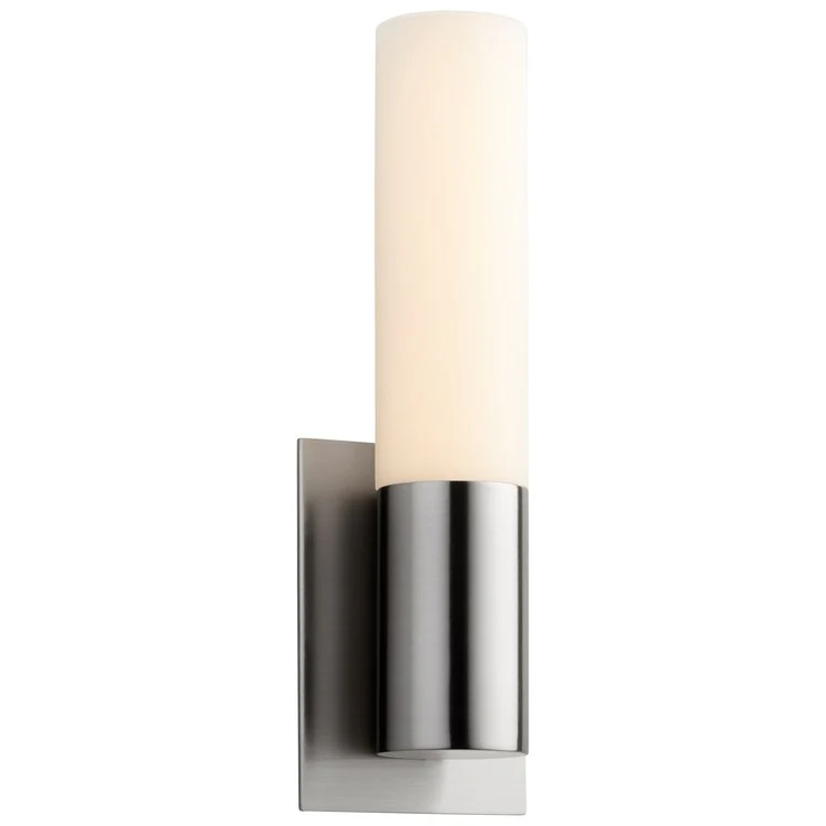 Magneta Single-Light LED Wall Sconce with Glass Shade - Satin Nickel - Frankwebs