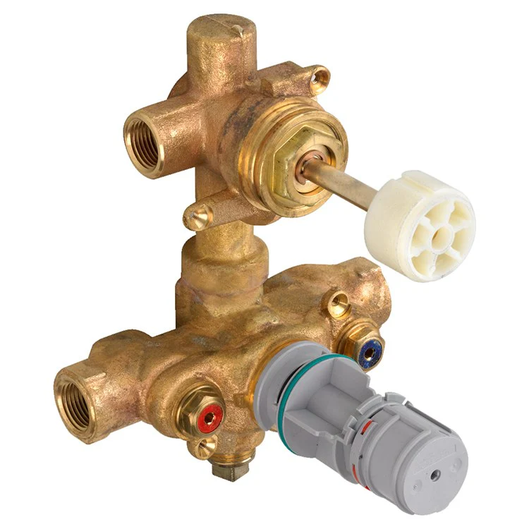 Two-Handle Thermostatic Rough Valve with Built-In Discrete Two-Way Diverter - Frankwebs