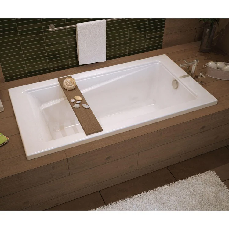Tub Exhibit 65-7/8 x 34 x 18 Inch Drop-in End White Acrylic - Frankwebs