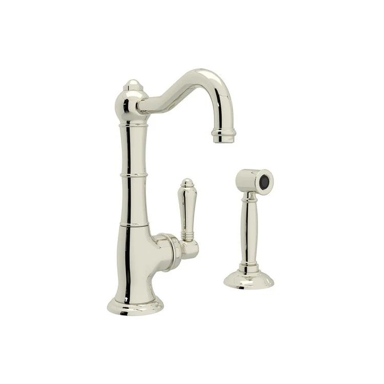 Kitchen Faucet Cinquanta with Sidespray Column Spout 1 Metal Lever Tuscan Brass 1.5 Gallons per Minute - Frankwebs