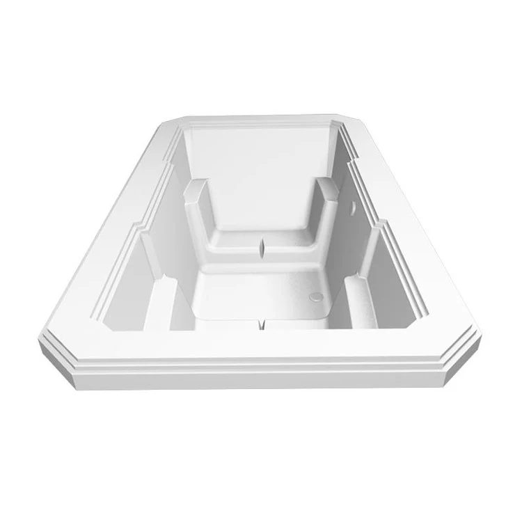 Combination Tub Designer Collection Mystique 78 x 44 x 22 Inch Drop-In White Rectangle - Frankwebs