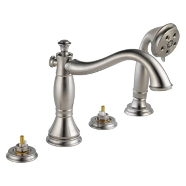 Cassidy Two Handle Roman Tub Filler with Handshower without Handles - Frankwebs