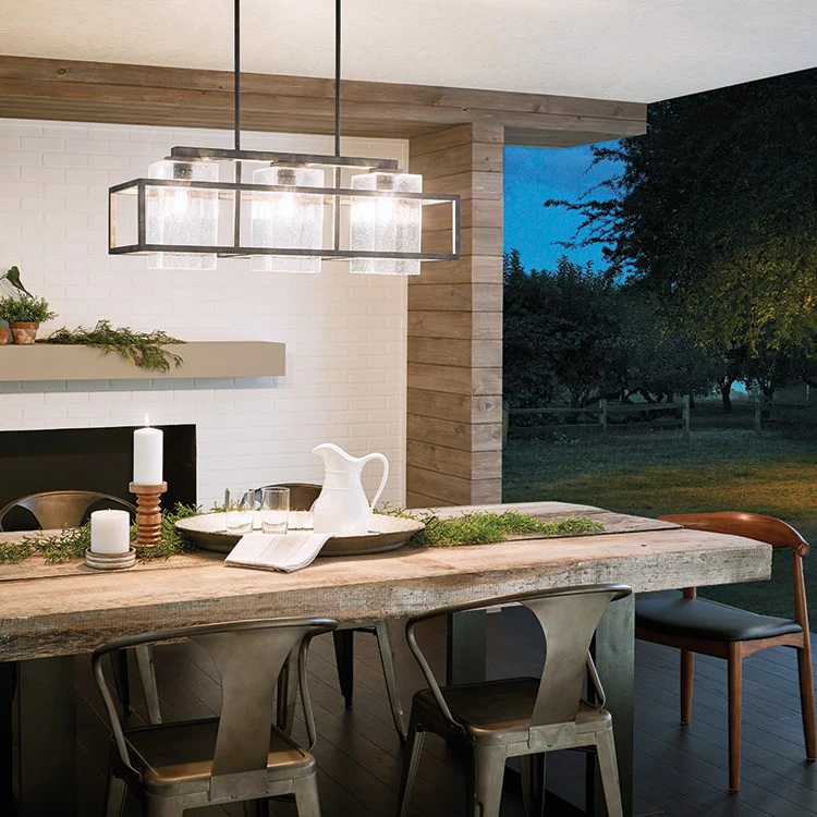 Wright Three-Light Outdoor Linear Chandelier - Frankwebs