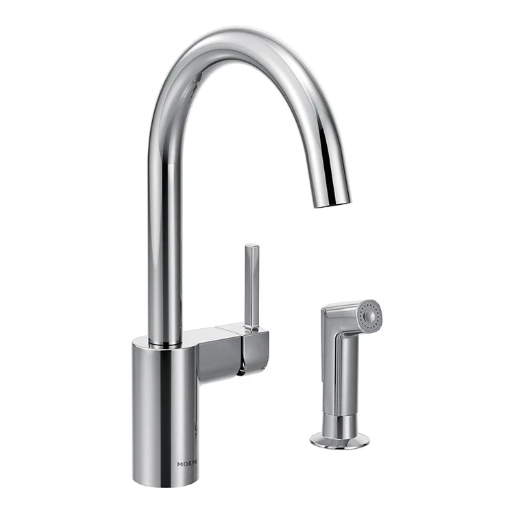 Align Single Handle High-Arc Kitchen Faucet with Side Spray - Frankwebs