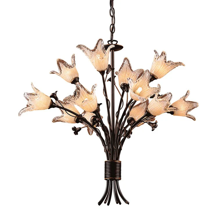 Fioritura Twelve-Light Two-Tier Chandelier - Frankwebs