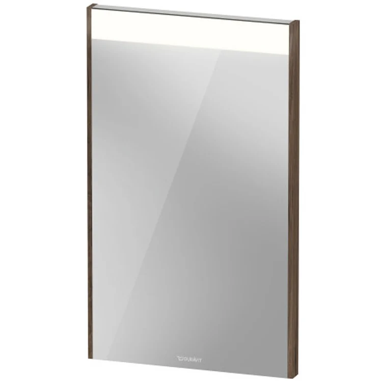 Mirror Brioso 16-1/2 x 27-1/2 Inch Natural Walnut with Lighting Rectangle - Frankwebs